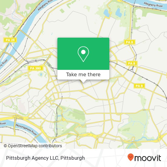 Mapa de Pittsburgh Agency LLC