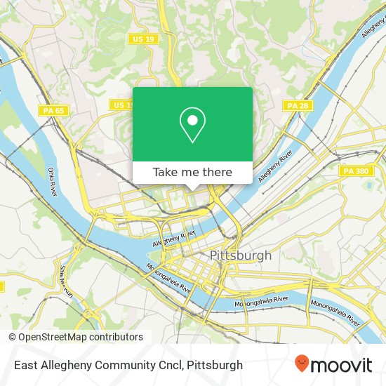 Mapa de East Allegheny Community Cncl