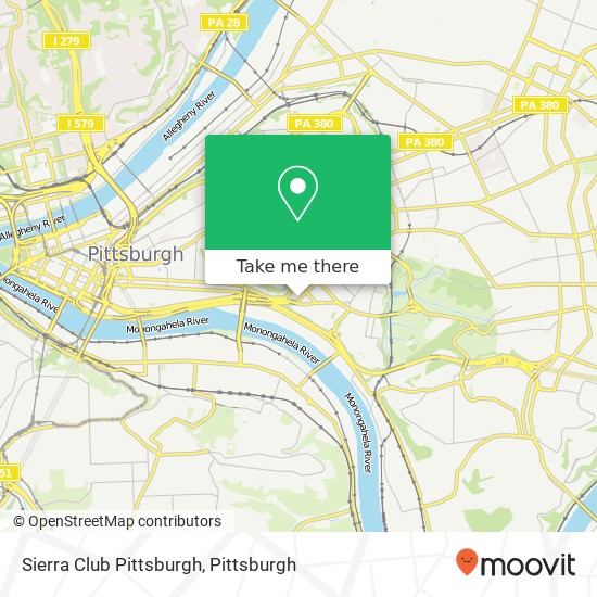 Mapa de Sierra Club Pittsburgh