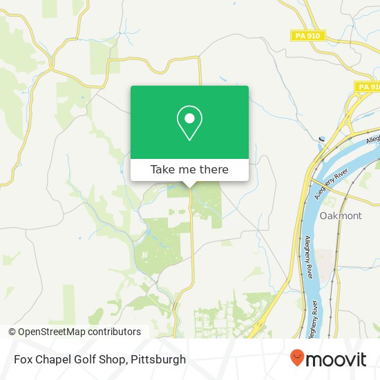 Mapa de Fox Chapel Golf Shop