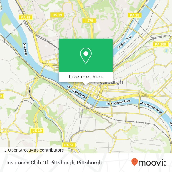 Mapa de Insurance Club Of Pittsburgh