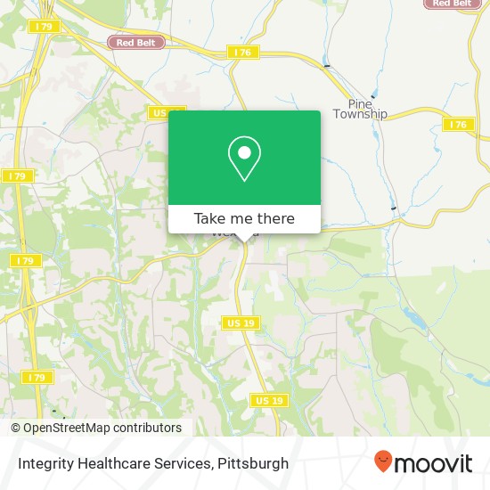 Integrity Healthcare Services map