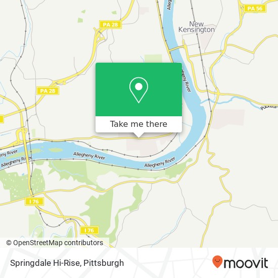 Mapa de Springdale Hi-Rise