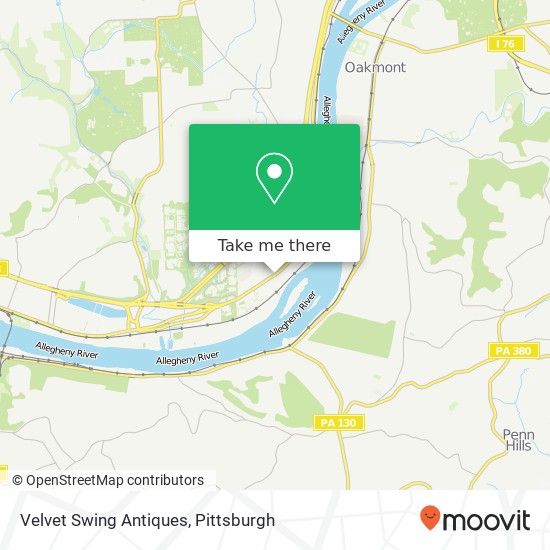 Velvet Swing Antiques map