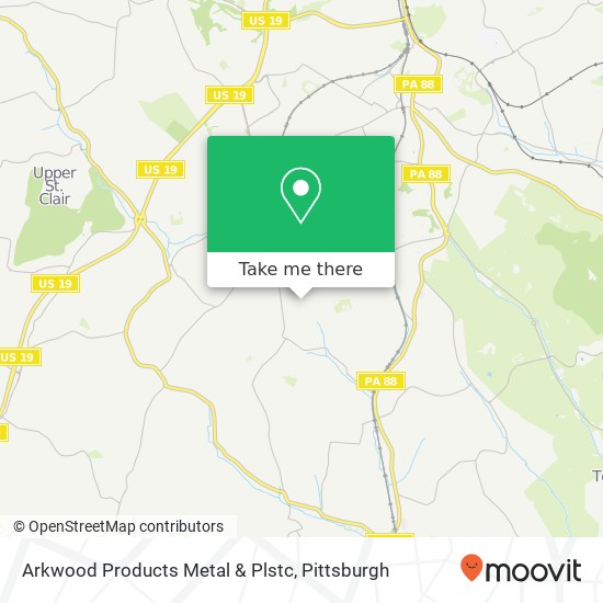 Arkwood Products Metal & Plstc map