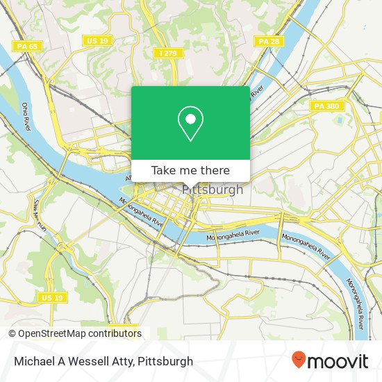 Michael A Wessell Atty map