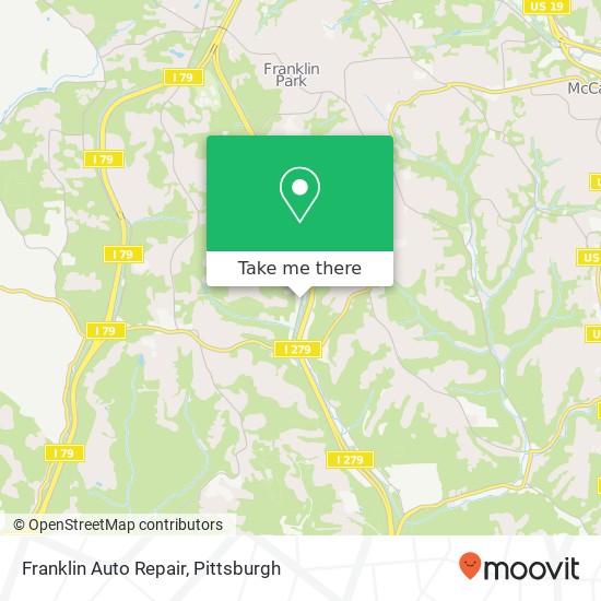 Mapa de Franklin Auto Repair
