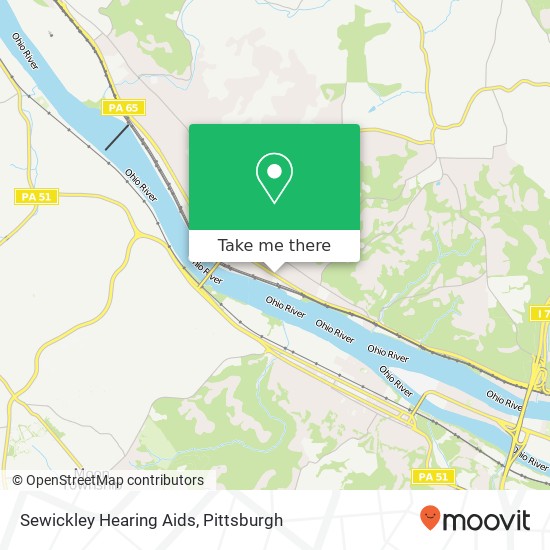 Sewickley Hearing Aids map