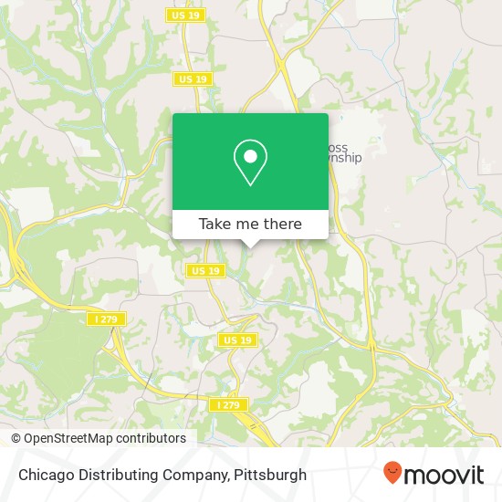 Mapa de Chicago Distributing Company