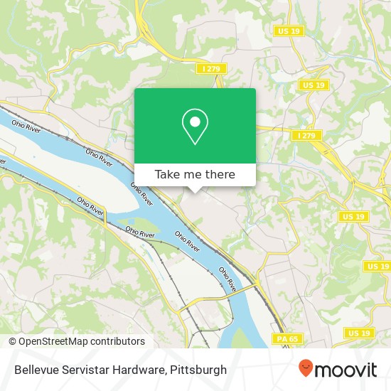 Mapa de Bellevue Servistar Hardware