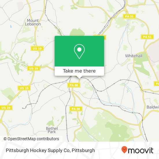 Pittsburgh Hockey Supply Co map