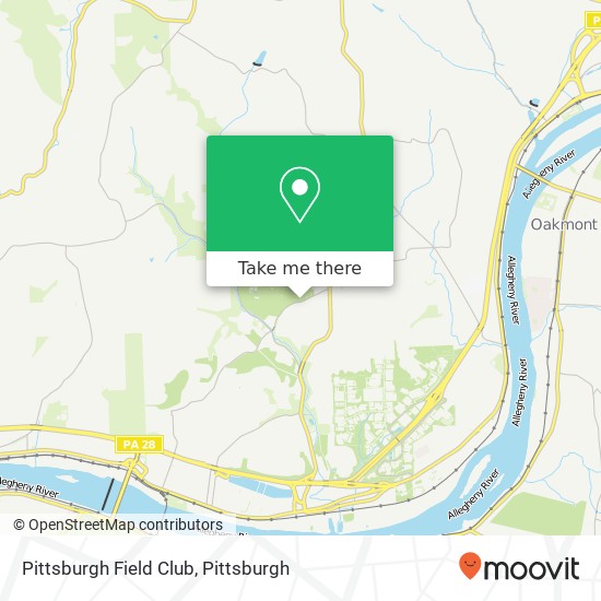 Mapa de Pittsburgh Field Club