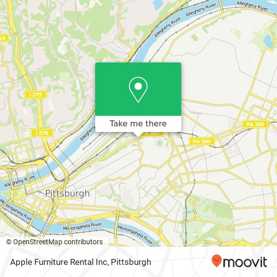 Apple Furniture Rental Inc map