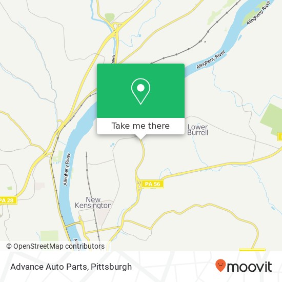 Advance Auto Parts map