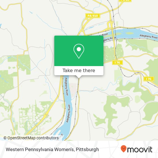 Western Pennsylvania Women's map