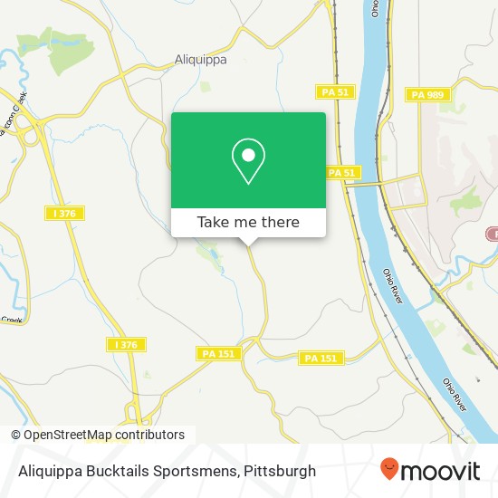 Aliquippa Bucktails Sportsmens map