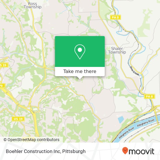 Mapa de Boehler Construction Inc