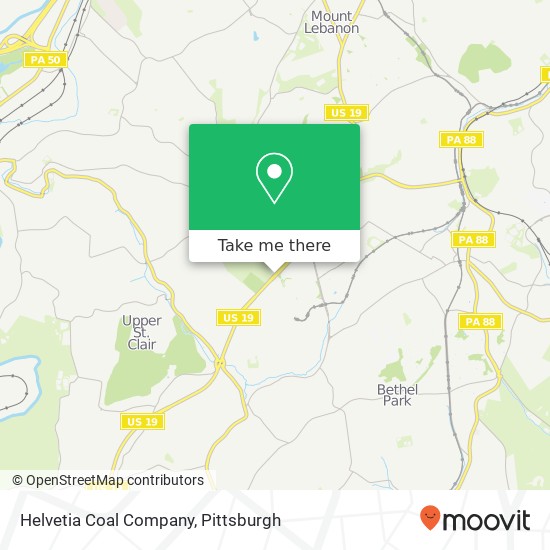 Helvetia Coal Company map