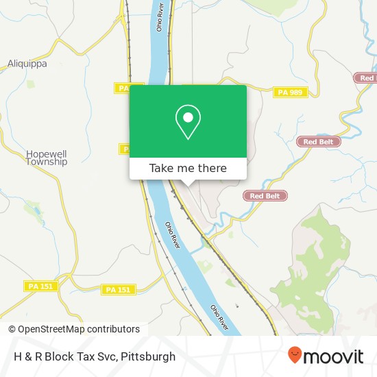 H & R Block Tax Svc map