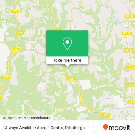 Always Available Animal Contro map