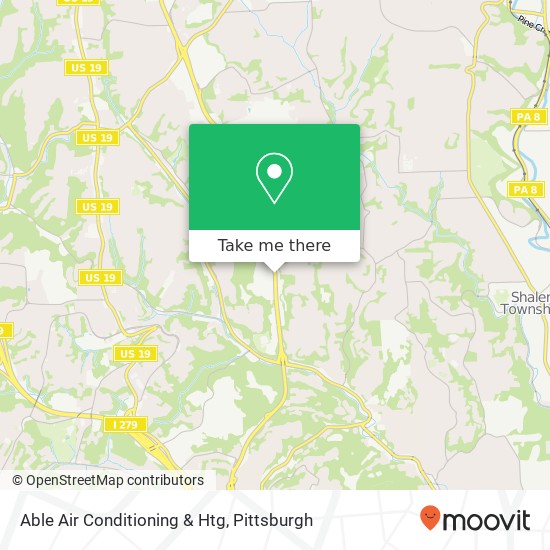 Able Air Conditioning & Htg map