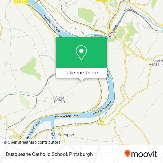 Dusquesne Catholic School map