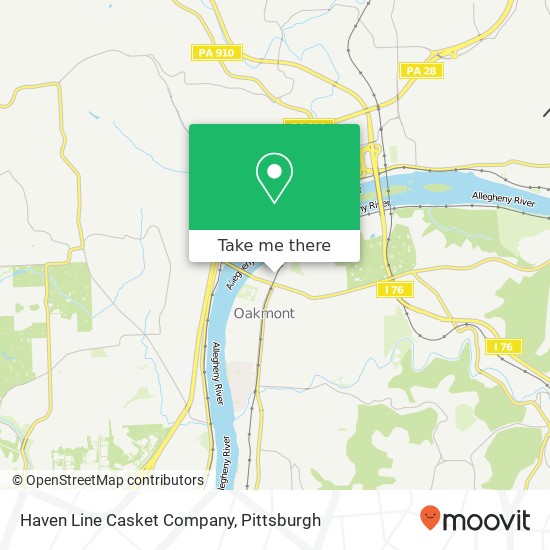 Mapa de Haven Line Casket Company