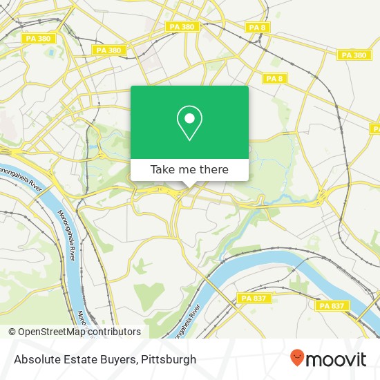 Absolute Estate Buyers map