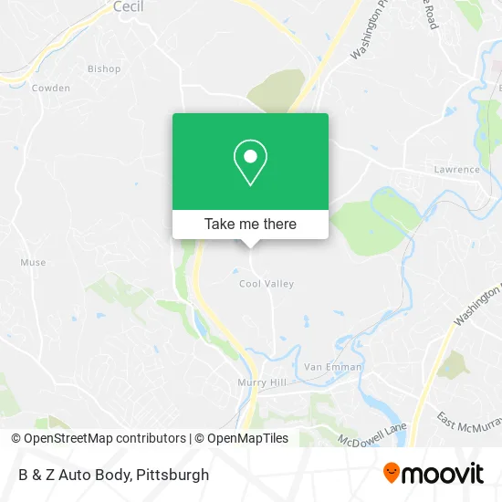 B & Z Auto Body map