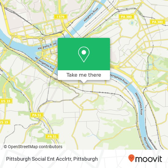 Mapa de Pittsburgh Social Ent Acclrtr