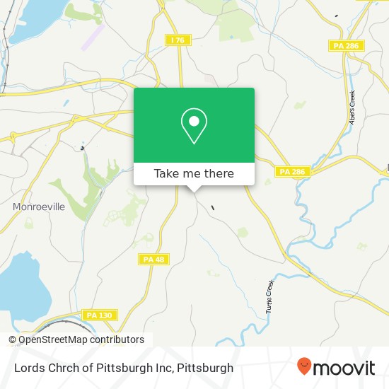 Lords Chrch of Pittsburgh Inc map