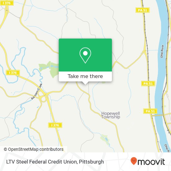 Mapa de LTV Steel Federal Credit Union