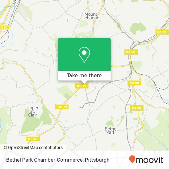 Bethel Park Chamber-Commerce map