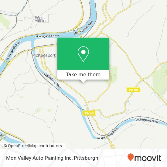 Mapa de Mon Valley Auto Painting Inc