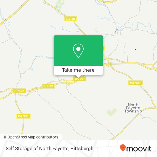 Self Storage of North Fayette map