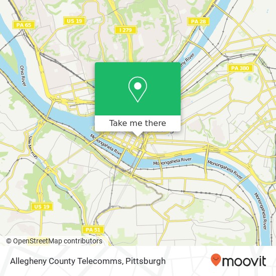 Allegheny County Telecomms map