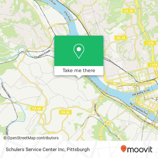 Mapa de Schulers Service Center Inc