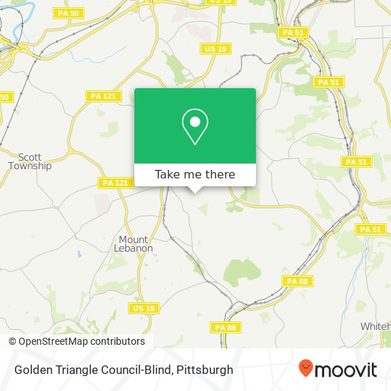 Mapa de Golden Triangle Council-Blind