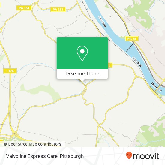 Mapa de Valvoline Express Care