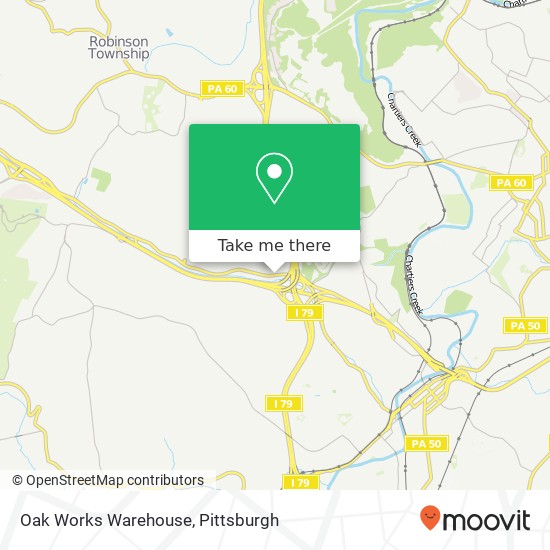 Mapa de Oak Works Warehouse