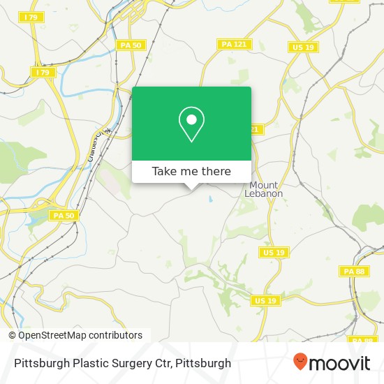 Pittsburgh Plastic Surgery Ctr map