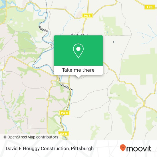 Mapa de David E Houggy Construction