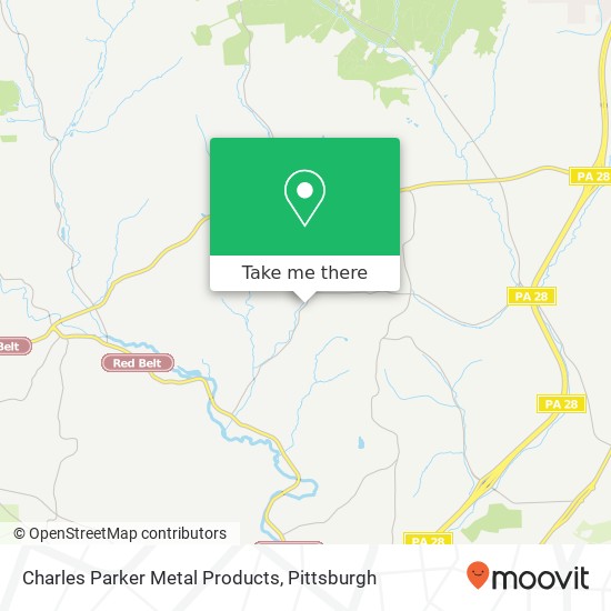 Mapa de Charles Parker Metal Products