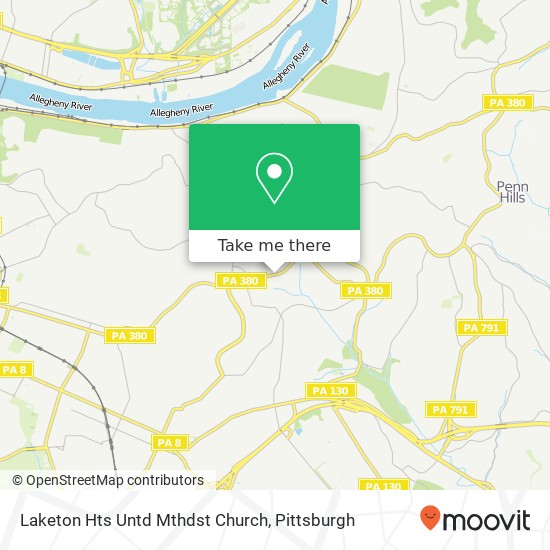 Mapa de Laketon Hts Untd Mthdst Church