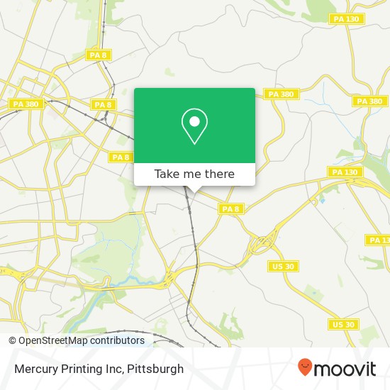 Mercury Printing Inc map