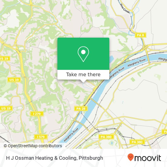 Mapa de H J Ossman Heating & Cooling