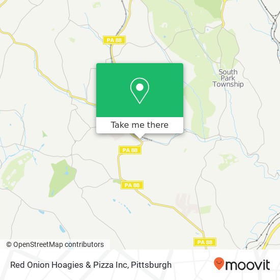Red Onion Hoagies & Pizza Inc map