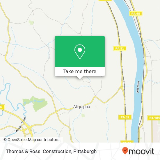 Mapa de Thomas & Rossi Construction