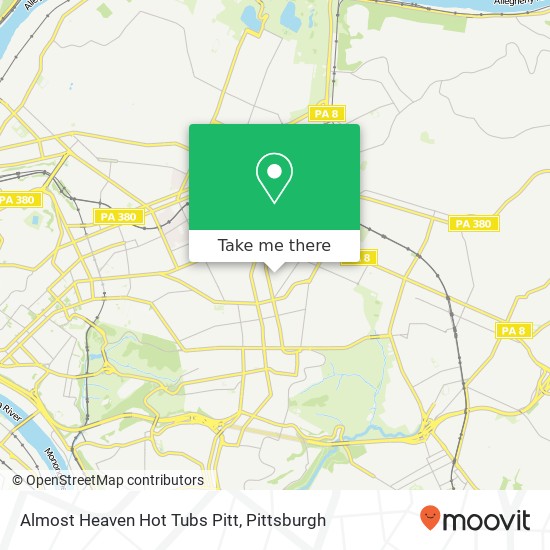 Mapa de Almost Heaven Hot Tubs Pitt