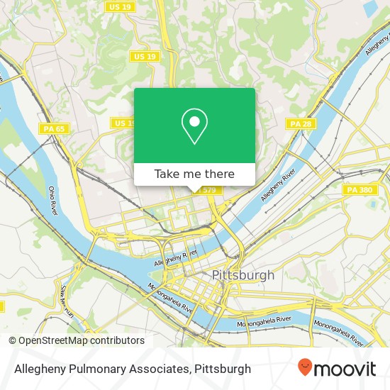 Allegheny Pulmonary Associates map